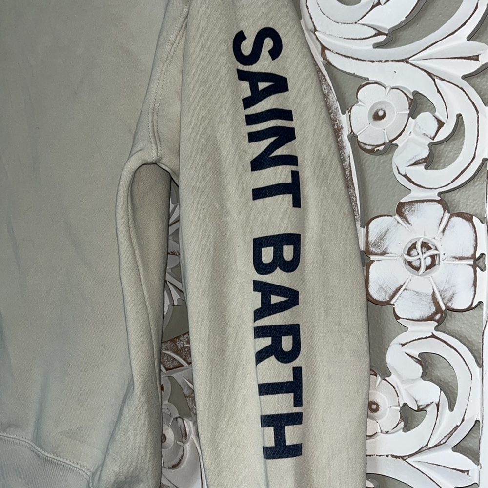 Brandy Melville John Galt Saint Barth Sweatshirt Cream Women’s One Size sz S - Picture 4 of 7